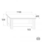 Provence -  Tömörfa dohányzóasztal - Tégla alakú - Image 2