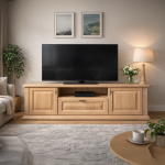 Provence - Tömörfa TV állvány |1800| Ajtós-Fiókos-Nyitott