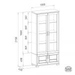 Innova - Üvegpolcos magas tömörfa elem - Image 2