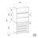 Innova – Tömörfa bárszekrény - Image 2