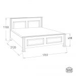 Provence – Normál tömörfa franciaágy 160 x 200 - Image 2