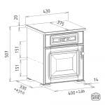 Réka – Tömörfa éjjeliszekrény ajtó+fiók - Image 2