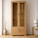 Innova - Üvegpolcos magas tömörfa elem