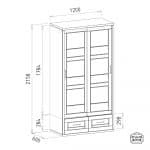 Innova - Tömörfa Tolóajtós Fiókos - Akasztós - Image 2