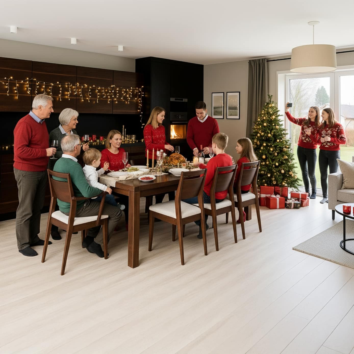 Bővíthető tömörfa étkező FLOW feketedió FLOW - Bővíthető feketedió étkezőasztal 170-210-270cm-ig - Image 1